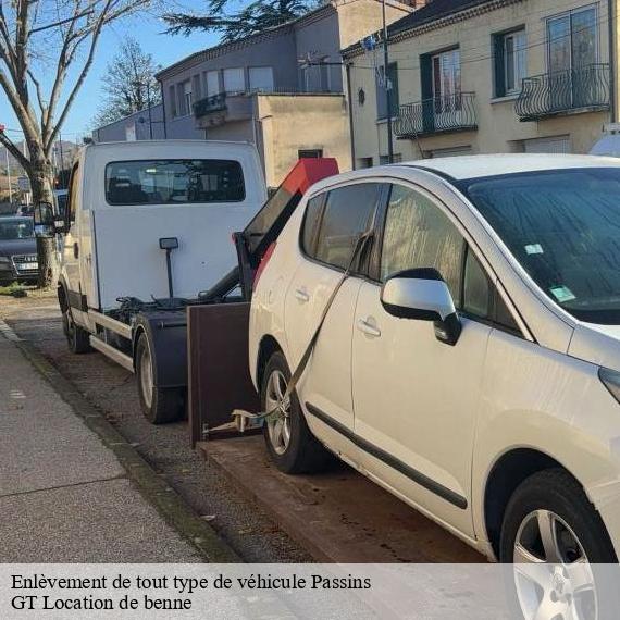 Enlèvement de tout type de véhicule passins-38510 GT Location de benne